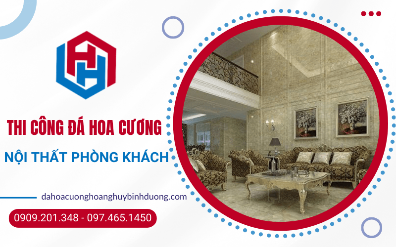 thi công đá hoa cương nội thất phòng khách